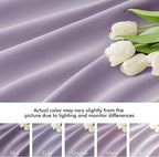 MIULEE Lilac Back Tab Blackout Curtains 52x102 Inch Long 2 Panels Set | Rod - Image 8