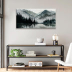 TAIJXAGSG Canvas Art Wall Decor Paintings Art Prints Modern Wall Art For Living Room Decorations Mountain Lake View Landscape Artwork Wall Bedroom Kitchen Office Home Wall Decor Artwork 24"×48"