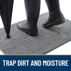 OLANLY Dog Door Mat for Muddy Paws 47x20, Super Absorbent Chenille Mud Mat | - Image 2