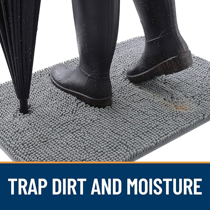 OLANLY Dog Door Mat for Muddy Paws 47x17, Super Absorbent Chenille Mud Mat | - Image 2