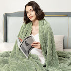 Aganear Fleece Throw Blanket for Couch Sofa 60"x80" Sage Green | Lightweight - Image 4