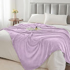 BEDELITE Fleece Blanket Soft Plush King Size Bed Blanket Lilac 108"x90" | Ultra - Image 5