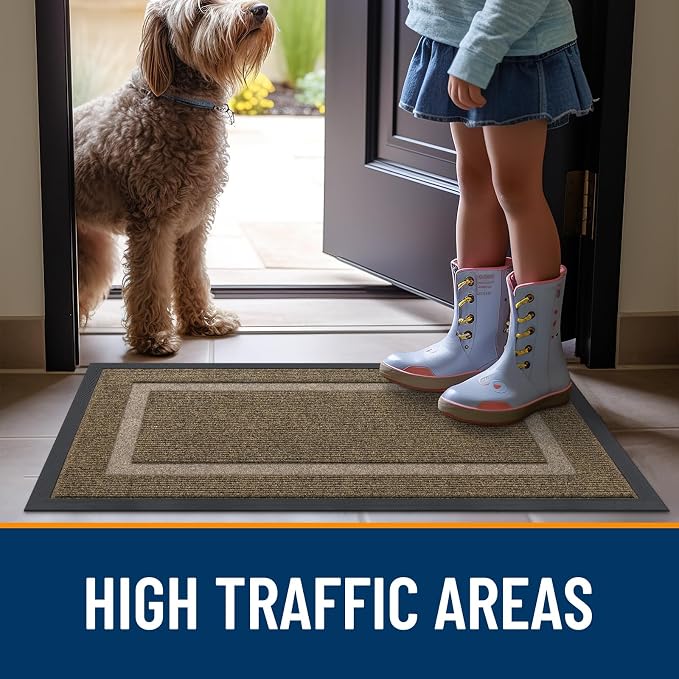 OLANLY Front Door Mat Outside 59x34, All-Season Heavy-Duty Rubber Doormat | - Image 7