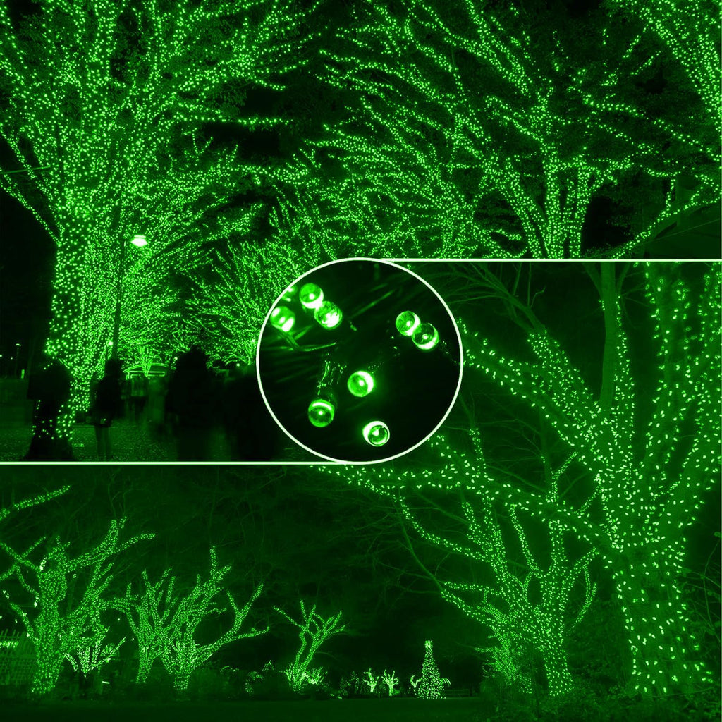XTF2015 105ft 300 LED Christmas String Lights, End to End Plug 8 Modes Christmas Lights UL Certified Outdoor Indoor Fairy Light Tree, Patio, Garden, Party, Wedding, Holiday (Green)