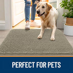 OLANLY Dog Door Mat for Muddy Paws 47x24, Super Absorbent Chenille Mud Mat | - Image 6