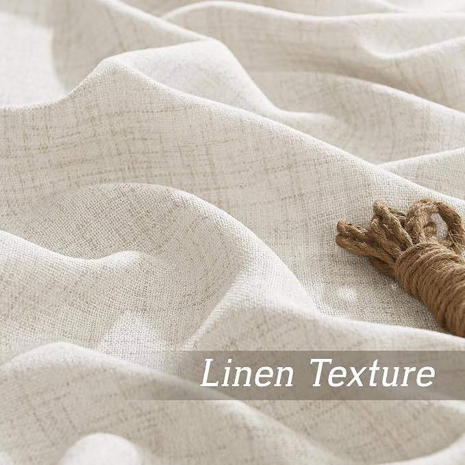 RYB HOME Sheer Curtains 102 inches, Extra Long Floor to Ceiling Curtains | Half - Image 3