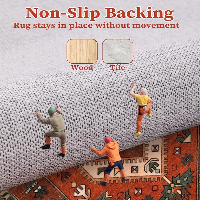 SERISSA 6x9 Washable Non Slip Boho Area Rug - Image 5