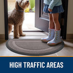 OLANLY Half Circle Front Door Mat Outside 35x23 All-Season Rubber Doormat | - Image 6