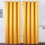 Yellow Blackout Curtains/52 x 108 Inch/Set of 2 Panels Thermal Insulated Room by Lemomo