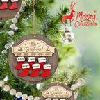 Personalized Christmas Ornaments 2025 with Names,1-7 Names Custom Ornaments for Christmas Tree Personalized Xmas Ornament Gifts for Family