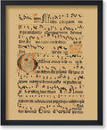 Poster Master Vintage Graduale Aboense Poster - Retro Gregorian Chant Manuscript Print - Hymnal Art - Gift for Men & Women - Great Wall Decor for Dorm, Living Room or Bedroom - 11x14 UNFRAMED Wall Art