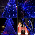 100Count (2pk of 50L) String Lights, LED Christmas Lights, 6" SPACING,Green Wire,Blue