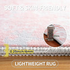 Aelenmu 5x7 Area Rugs for Living Room Bedroom Dining Room Washable Pink | Soft - Image 6