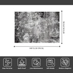 8x10 Washable Living Room Rug – Modern Neutral Abstract Large Area Rug - Image 2