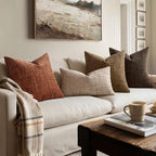 MIULEE Chenille Textured Fall Throw Pillow Covers Burnt Orange 16x16 | Set of 2 - Image 6