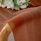 Chyhomenyc Orange Sheer Curtains 54 Inch Long 2 Panels, Short Voile Drapes - Image 2