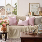 GIGIZAZA Sweet Lilac Velvet Throw Pillow Covers 18x18 Pack of 2 | Decorative - Image 6