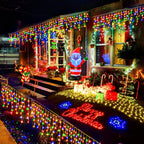Christmas Lights Outdoor, 49FT 480 LED Ice Lights for Outside, 90 Drops Ice String Lights with 8 Modes, Waterproof Timer & Memory for Outside Decor, Yard, Garden, Eaves, Patio, Party (Multicolor)
