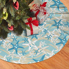 Christmas Tree Skirt,Beach Starfish Xmas Tree Skirt Rustic Farmhouse Tree Skirt for Christmas Decor Xmas Holiday Home Party Decorations30
