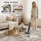 DMOYEST Area Rug Living Room Rugs 6x9 Washable Abstract Carpet | Neutral Modern - Image 5