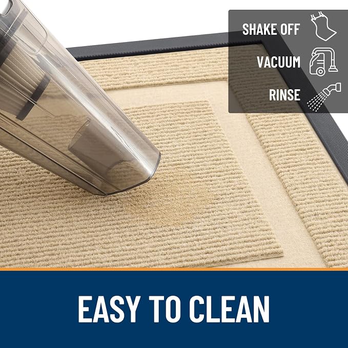 OLANLY Front Door Mat Outside 59x23, All-Season Heavy-Duty Rubber Doormat | - Image 6