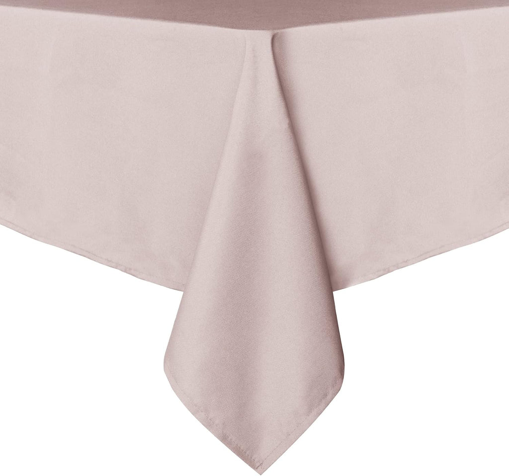 sancua Rectangle Tablecloth - 60 x 120 Inch - Stain and Wrinkle Resistant Washable Polyester Table Cloth, Decorative Fabric Table Cover for Dining Tables, Buffet Parties and Camping, Blush