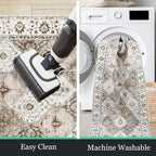 HEBE Hallway Runner Rug 2'x6', Washable Non Slip Kitchen Rug Runner | Soft Boho - Image 4