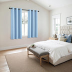 MIULEE Blackout Curtains for Bedroom 2 Panels 40 x 63 Inch Long Sky Blue | - Image 6