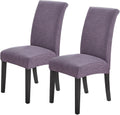 Joccun Chair Covers for Dining Room Set of 2, Dining Chair Slipcovers Stretch Dining Room Chair Covers Seat Protector,Washable Parsons Chair Cover for Home,Hotel(Grapeade,2 Pack)