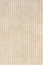 nuLOOM Kai Beige Striped Washable Area Rug - Image 4