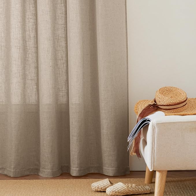 RYB HOME Extra Wide Sheer Curtains - Image 7