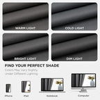 Joydeco Grey Blackout Curtains for Bedroom 95 Inch 2 Panels - Image 7