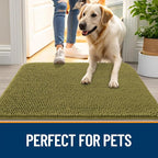 OLANLY Dog Door Mat for Muddy Paws 59x35, Super Absorbent Chenille Mud Mat | - Image 6