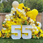 130pcs Yellow Balloons Different Sizes 18" 12" 10" 5" Party Latex Balloons for Boys Girls Birthday Baby Shower Gender Reveal Wedding Sunflower Party Decorations