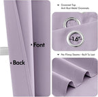 MIULEE Blackout Curtains for Bedroom 2 Panels 40 x 54 Inch Long Lilac | Thermal - Image 4