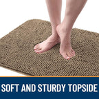 OLANLY Dog Door Mat for Muddy Paws 70x24, Super Absorbent Chenille Mud Mat | Tan - Image 4