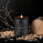 Scented Candles for Men | Vintage Oak Candle - Candle for Men, Manly Candles for Home Scented, Man Gifts for Him/Friend -7oz Black Jar