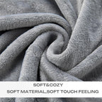 Grey Fleece Plush Throw Blanket 60"x80"for Couch Sofa Fuzzy Cozy Flannel | - Image 5