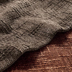 MIULEE Chenille Textured Fall Throw Pillow Covers Brown 20x20 Set of 2 | Slubby - Image 2
