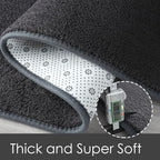 Small Area Rugs for Bedroom, 2×4 Non Slip Runner Rug, Dark Grey | Washable - Image 3