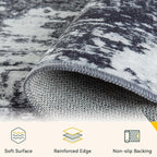 RELEANY Washable Runner 2'x6' Abstract Area Rug - Image 5