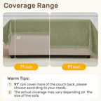 2 Pieces Sectional Couch Covers L Shaped Cover XL Light Sage | Thick Washable - Image 5