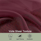 Sheer Curtains 2 Panels Set for Bedroom Living Room, Soft Solid Rod Pocket - Image 4