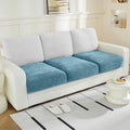Couch Cushion Covers Individual Large Super Stretch Chenille (Softer Version) Sofa Cushion Covers, Couch Seat Covers Couch Slipcovers Furniture Protector (3PC, Blue)