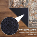 Keen Home Design 10x14 Rug - Machine Washable Area Rug with Non-Slip Backing, Ideal for Living Room, Dining Room, Bedroom - Vintage, Easy Clean, Durable, Low Pile Rug - (9'7" x 14')