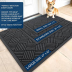 OLANLY Front Door Mat Outside Entrance, Waterproof Heavy-Duty Doormat | 29.5x17 - Image 3