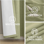 Yakamok Sage Linen Textured Curtains 63 Inches Long - Image 6