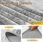 4x6 Ft Area Rugs for Living Room, Soft Non-Slip Washable Rugs Modern Abstract - Image 6