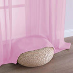 Sheer Curtains 84 Inches Long 2 Panels Set, Sheer Pink Curtains - Image 7