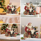 Diamond Art Kits for Adults, Santa Claus with Sewing Machine, Special Shaped Rhinestone Diamond Art Christmas Ornaments, Santa's Domestic, Diamond Painting Desktop Ornament Gem Art Crafts Home Decor